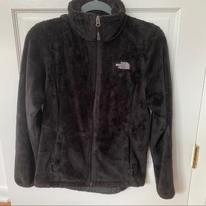 north face jacket / fuzzy zip-up size small